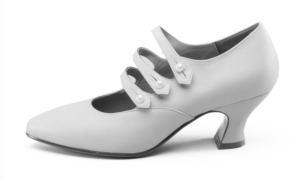Bellatrix Edwardian Shoes (Soft Ivory)