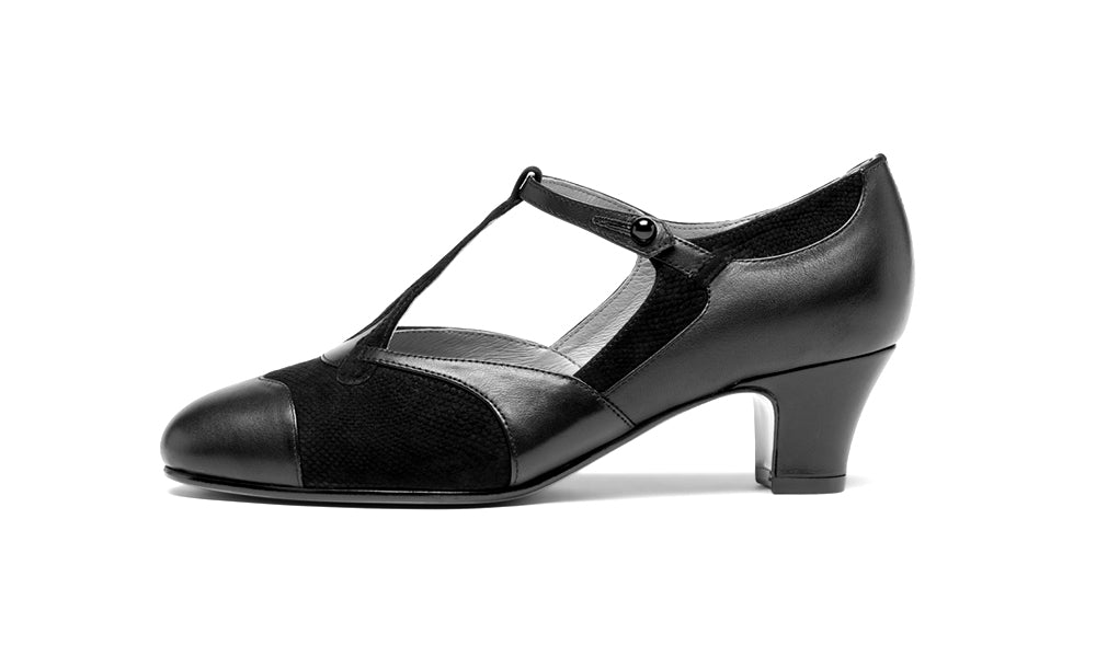 Doris 1920s Pumps (Black)