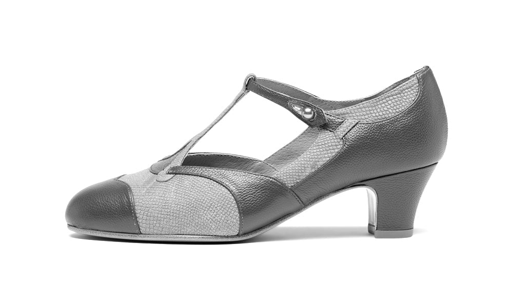 Doris 1920s Pumps Wide (Chartreuse/Olive)