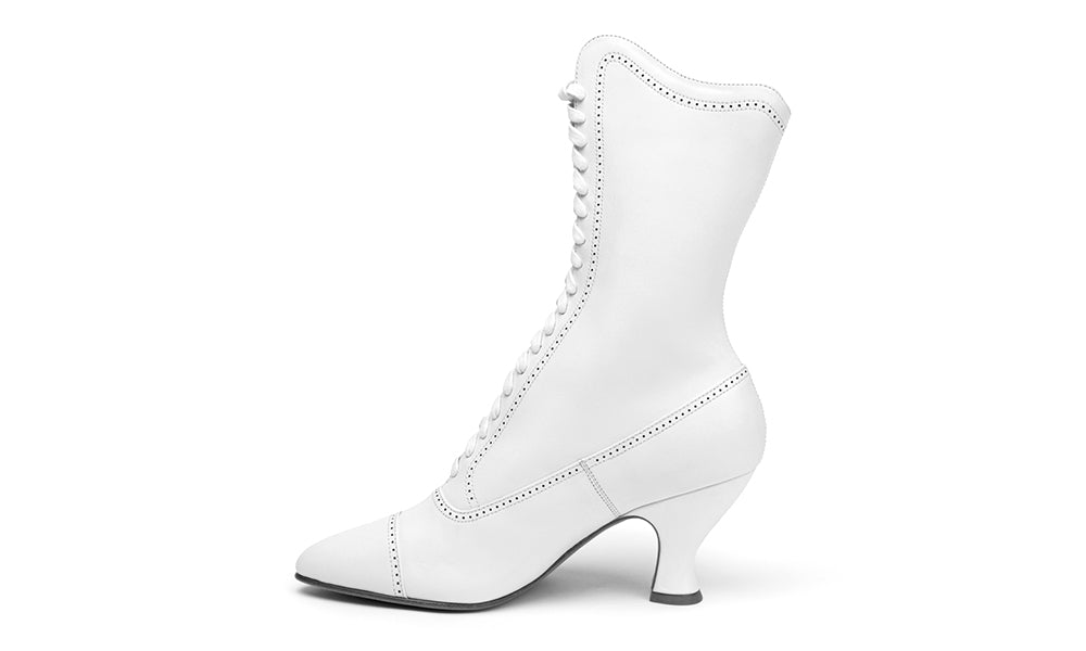Edith Edwardian Boots (Cream)