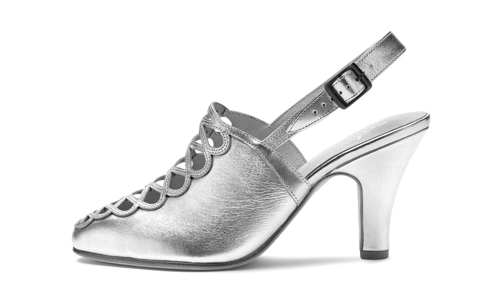 Hedy Vintage Slingbacks (Silver/Gold)