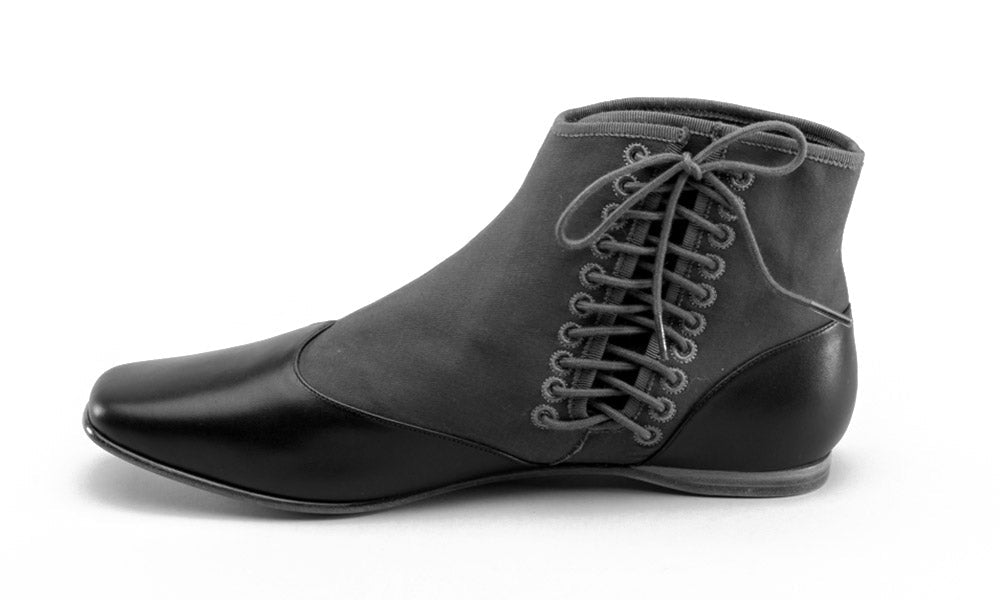 Keckley Victorian Side-Lace Boots (Green/Black)