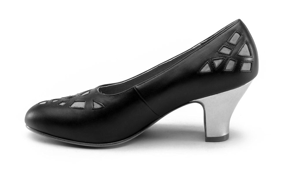 Meme Vintage Pumps (Black/Pink/Gold)
