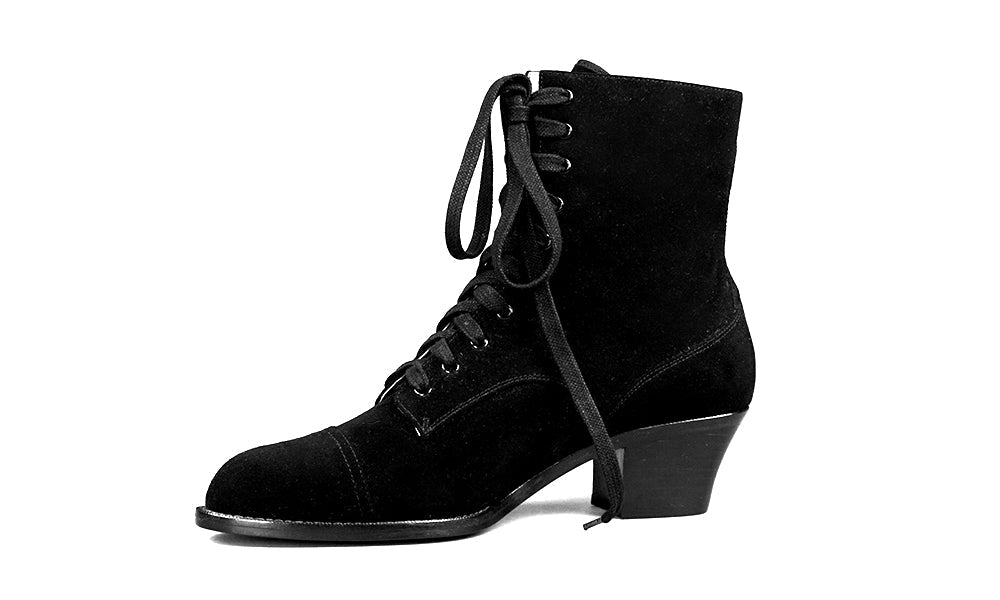 Paris Boots (Black Suede)
