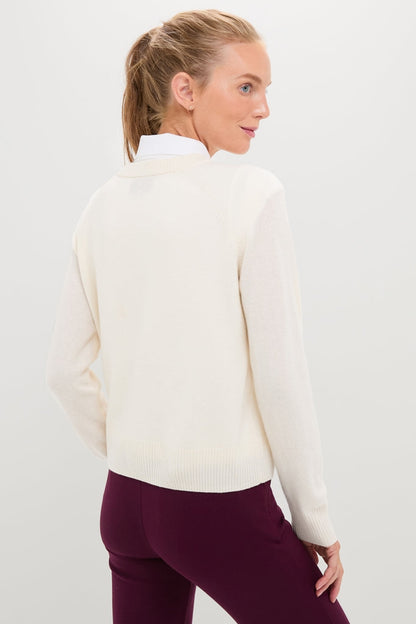 Buttercream Washable Cashmere Malcolm Crewneck