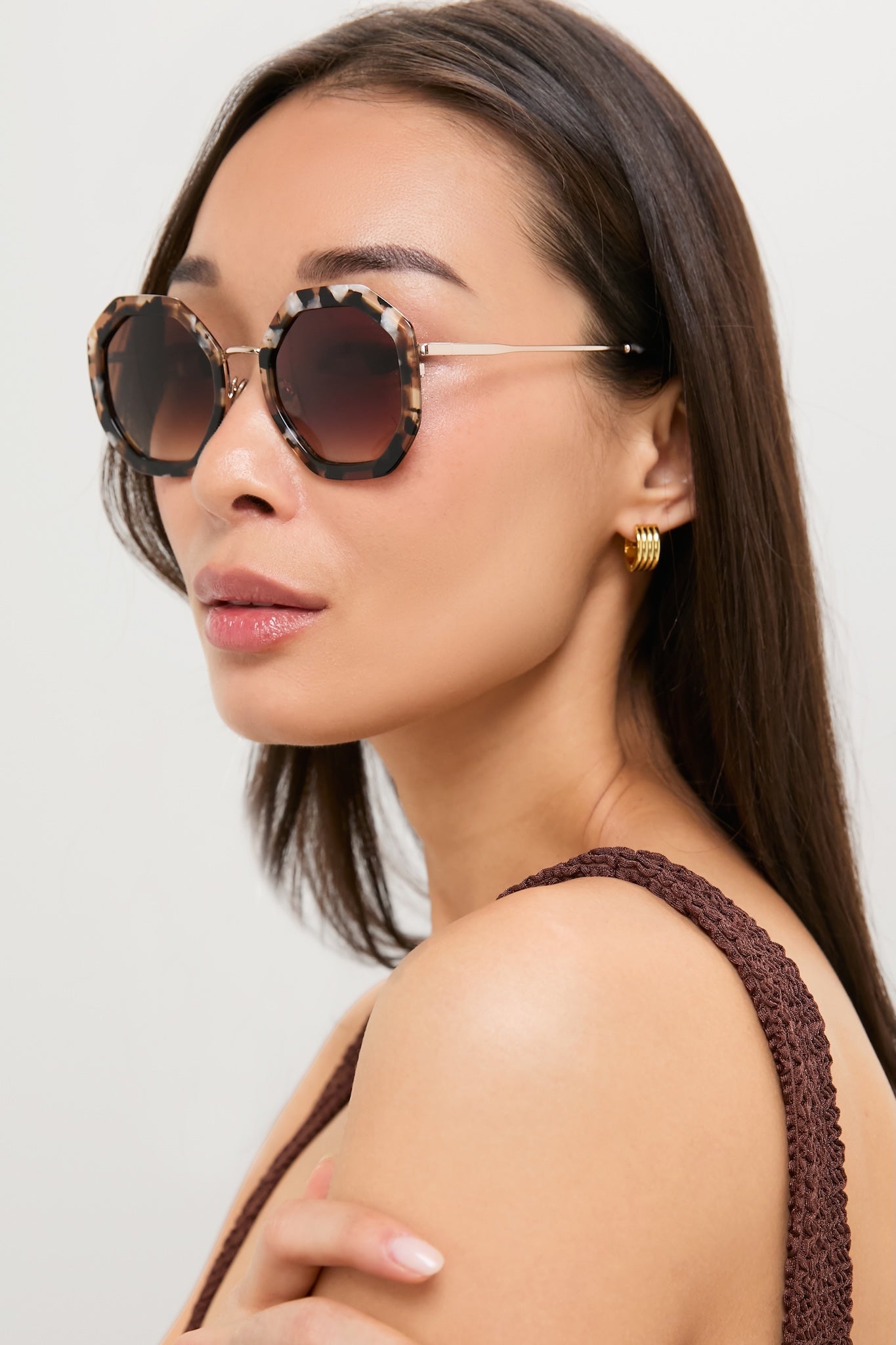 Brown Tortoise Angie Sunglasses