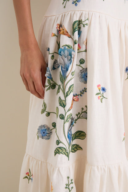 Brisa Embroidered Lima Maxi Dress