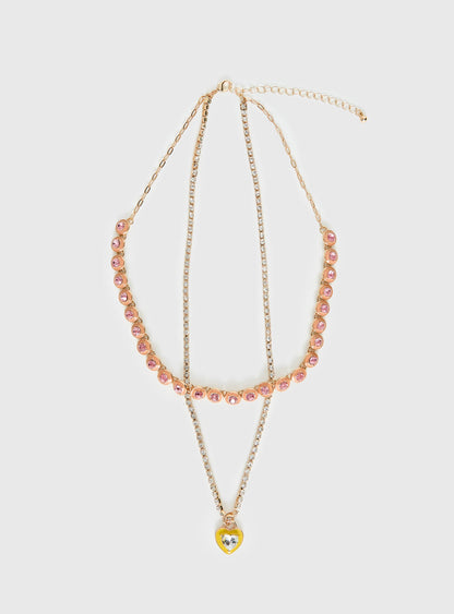 Cosetta Necklace Pack Gold / Pink
