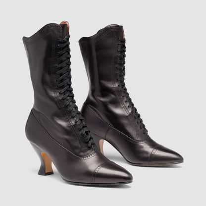 Edith Edwardian Boots Wide (Black)
