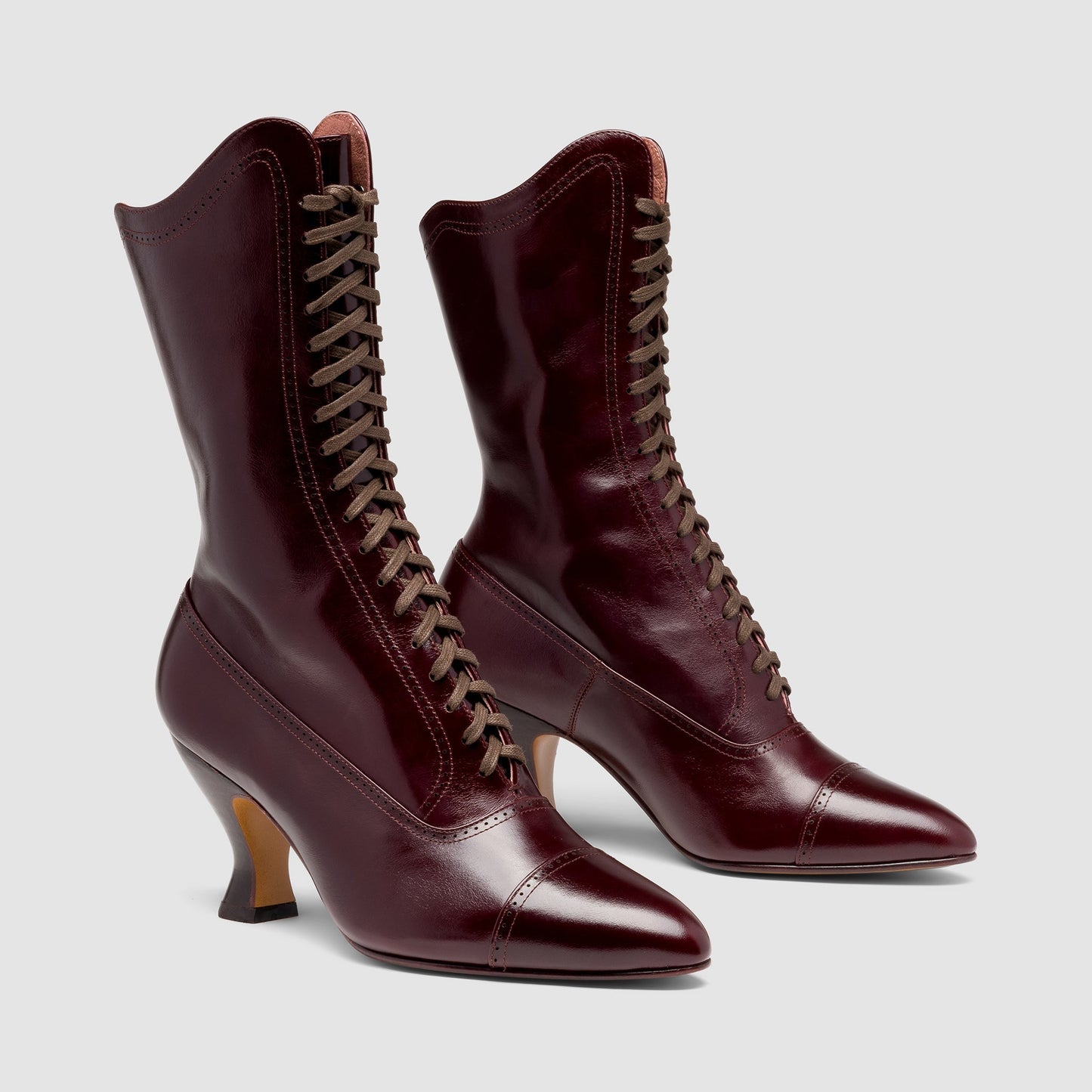 Edith Edwardian Boots Wide (Cordovan)