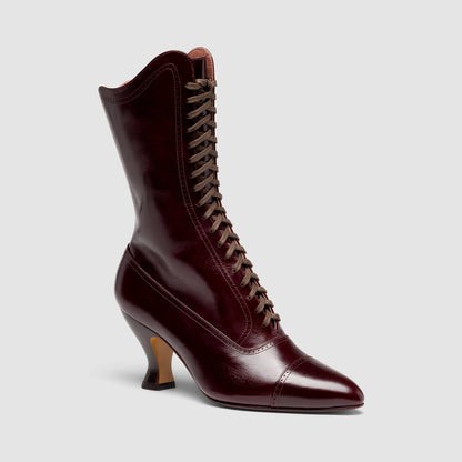 Edith Edwardian Boots Wide (Cordovan)