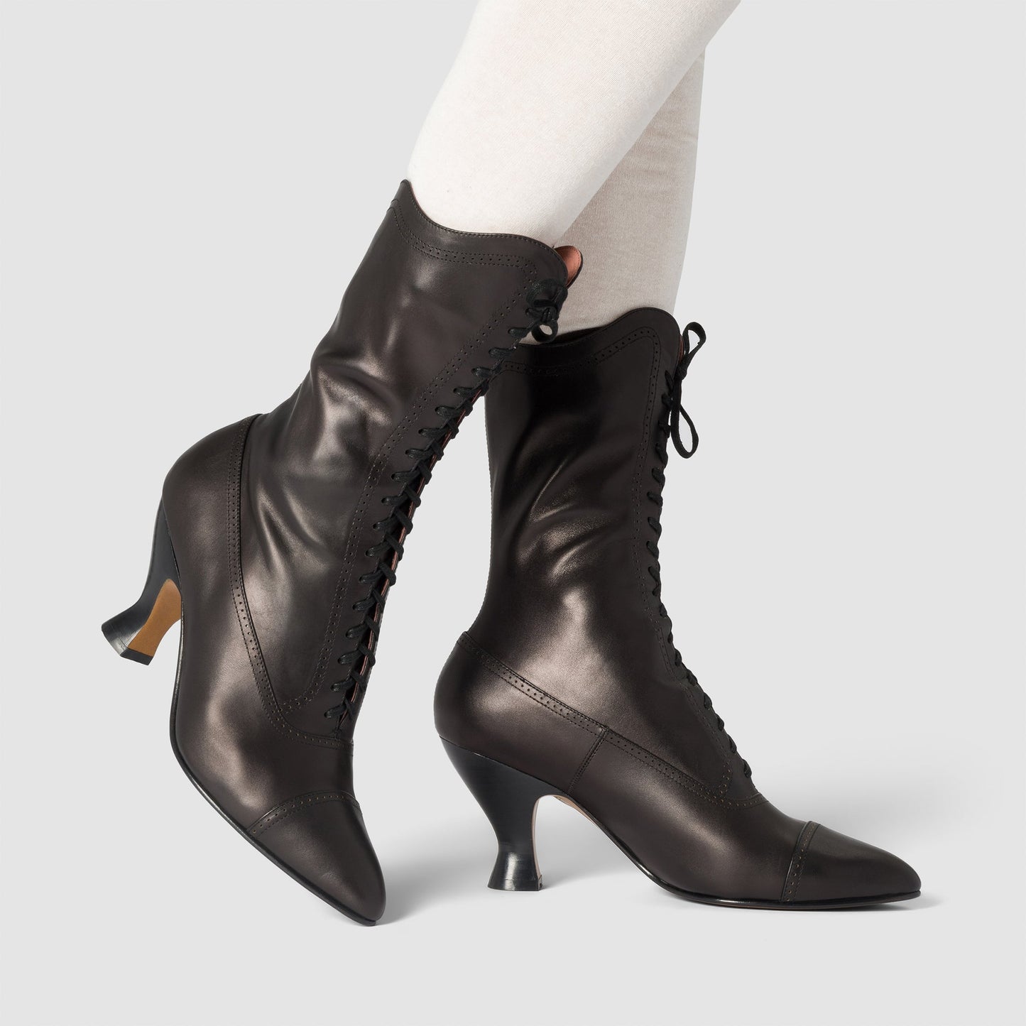 Edith Edwardian Boots Wide (Black)