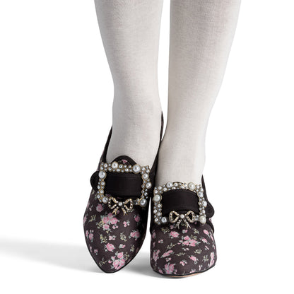 Adelaide Latchet Shoes (Charcoal/Pink)