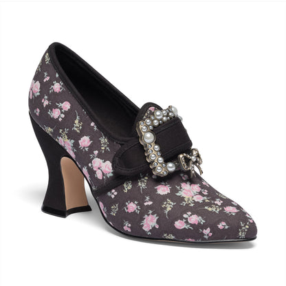 Adelaide Latchet Shoes (Charcoal/Pink)