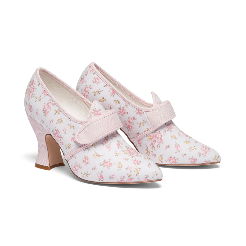 Adelaide Latchet Shoes (Ivory/Pink)