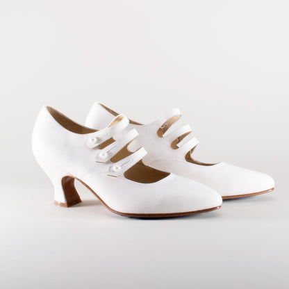 Bellatrix Edwardian Shoes (Soft Ivory)