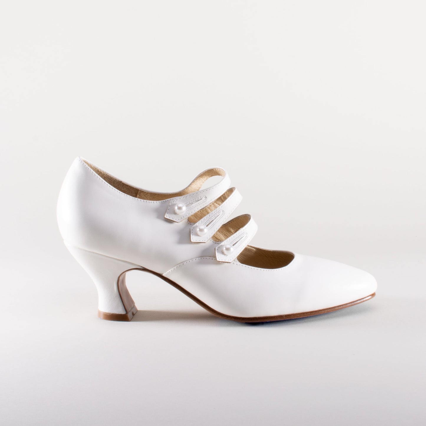 Bellatrix Edwardian Shoes (Soft Ivory)