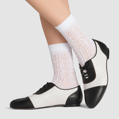 Beverly Sporting Flats (Black/Soft White)