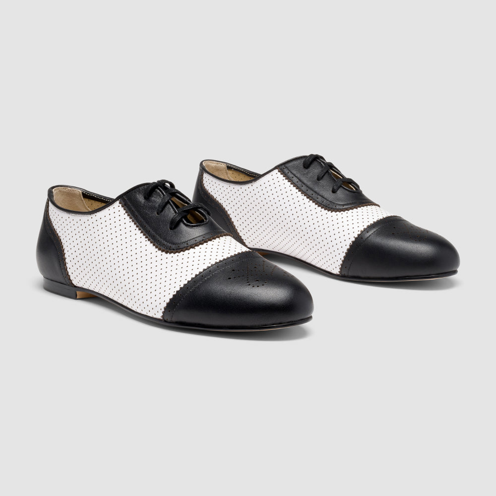 Beverly Sporting Flats (Black/Soft White)