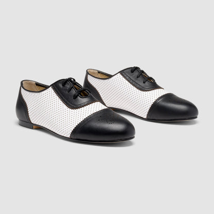 Beverly Sporting Flats (Black/Soft White)