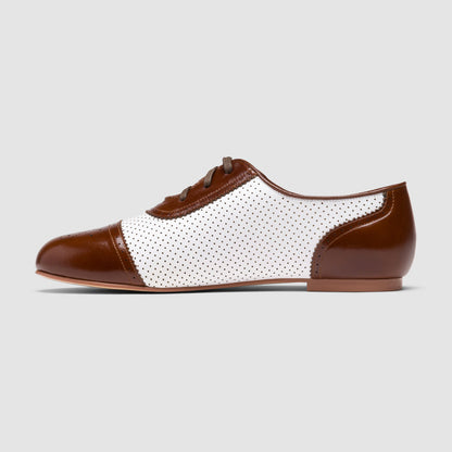 Beverly Sporting Flats (Cordovan/Soft White)