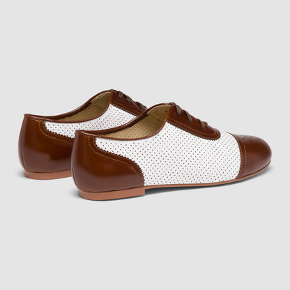 Beverly Sporting Flats (Cordovan/Soft White)