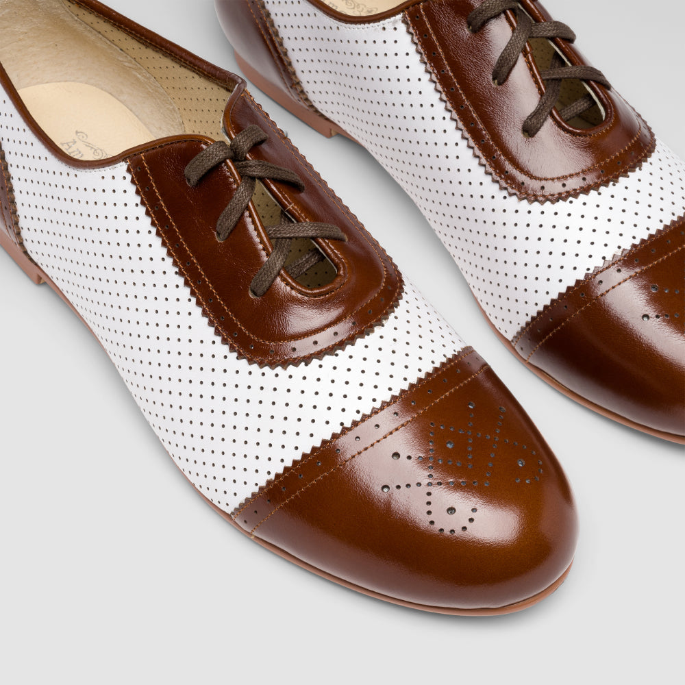 Beverly Sporting Flats (Cordovan/Soft White)