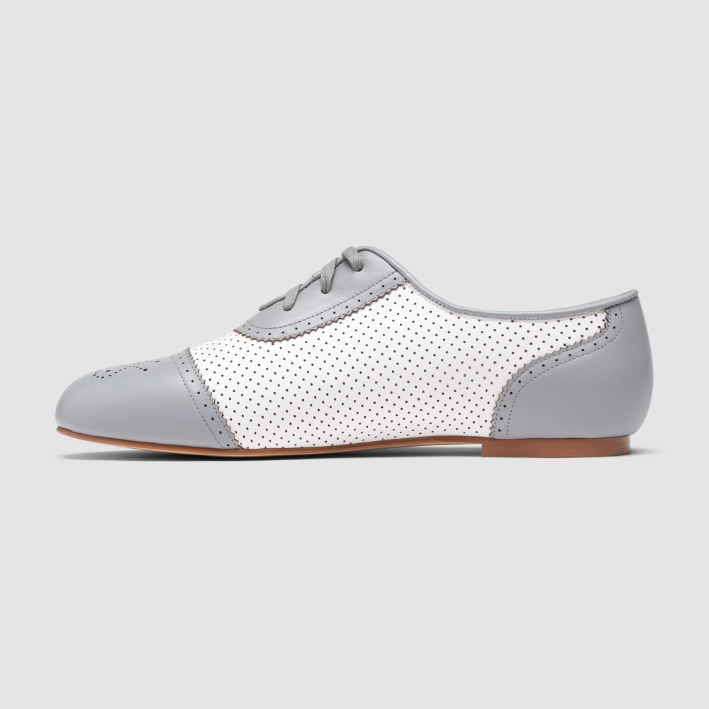 Beverly Sporting Flats (Grey/Soft White)