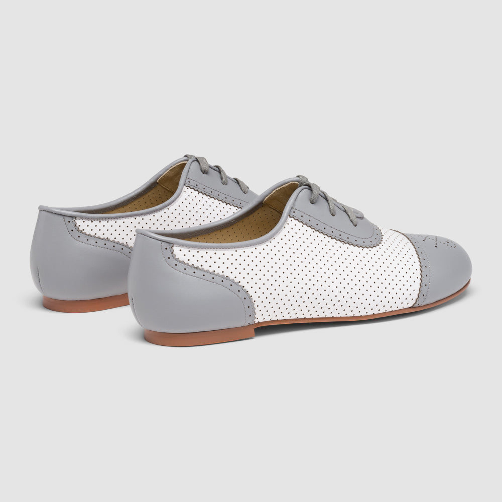Beverly Sporting Flats (Grey/Soft White)