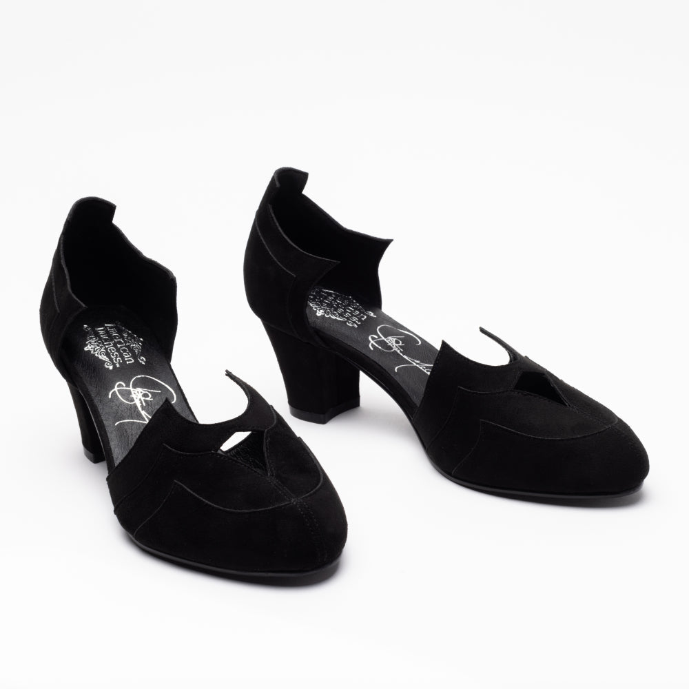 Christine Vintage Pumps (Widow Black)
