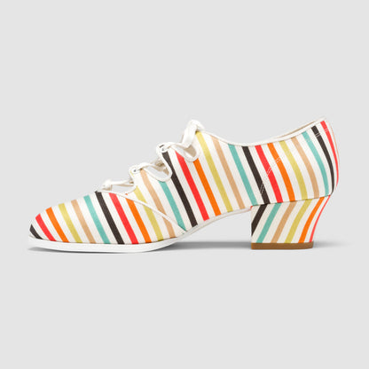Clementine Vintage Ghillie Shoes (Multi-Stripe)
