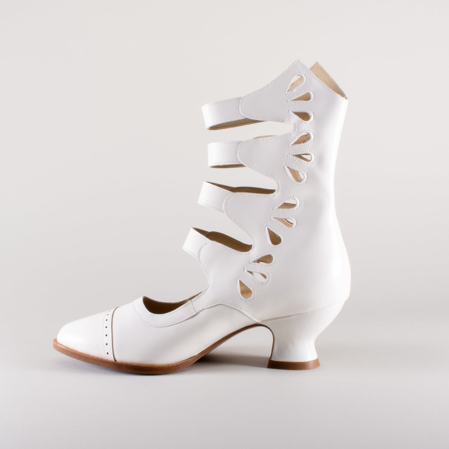 Colette Edwardian Button Boots (Soft Ivory)
