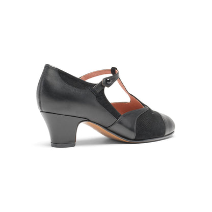 Doris 1920s Pumps Wide (Black)