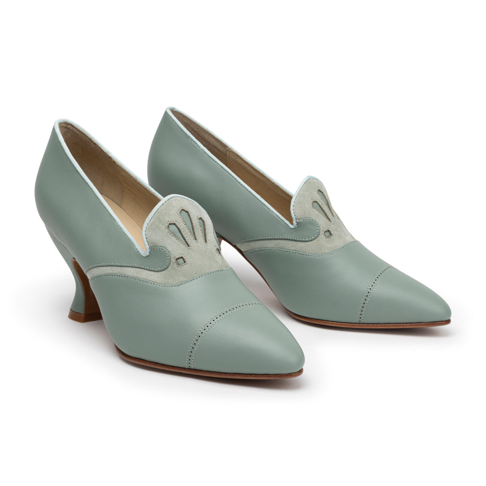 Elsie Edwardian Pumps (Seafoam)