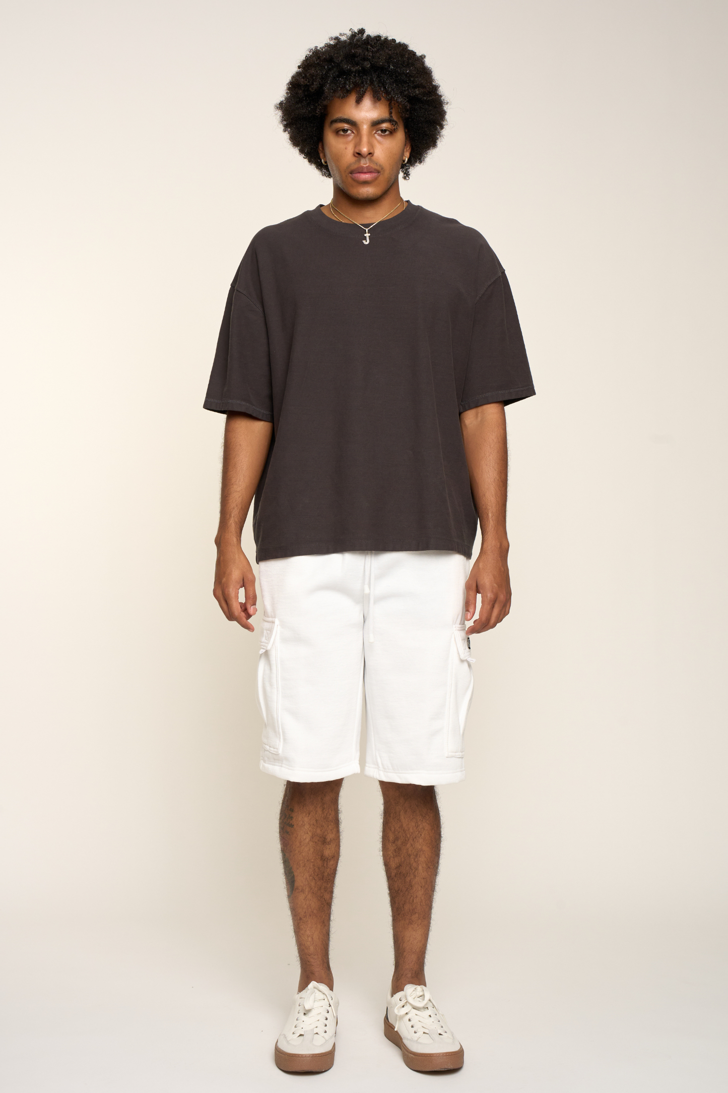 Men's Solid Fleece Heavyweight Cargo Shorts