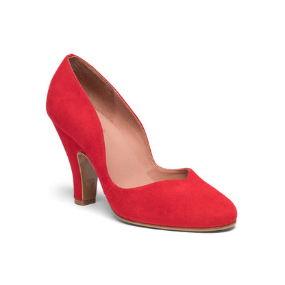Ginger Vintage Pumps (Crimson Suede)