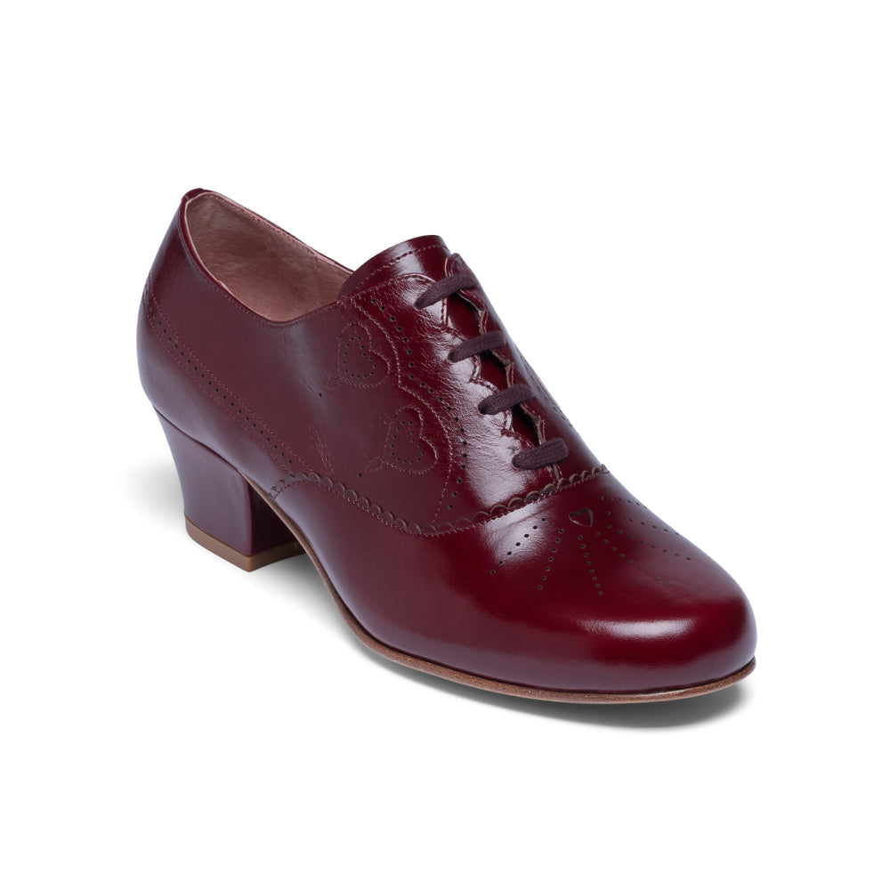 Gretel Vintage Oxfords Wide (Burgundy)