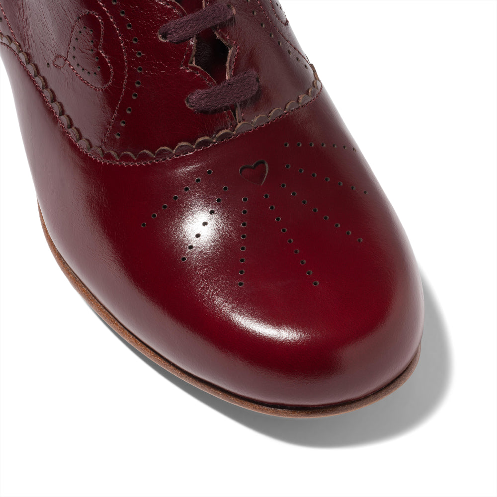 Gretel Vintage Oxfords Wide (Burgundy)
