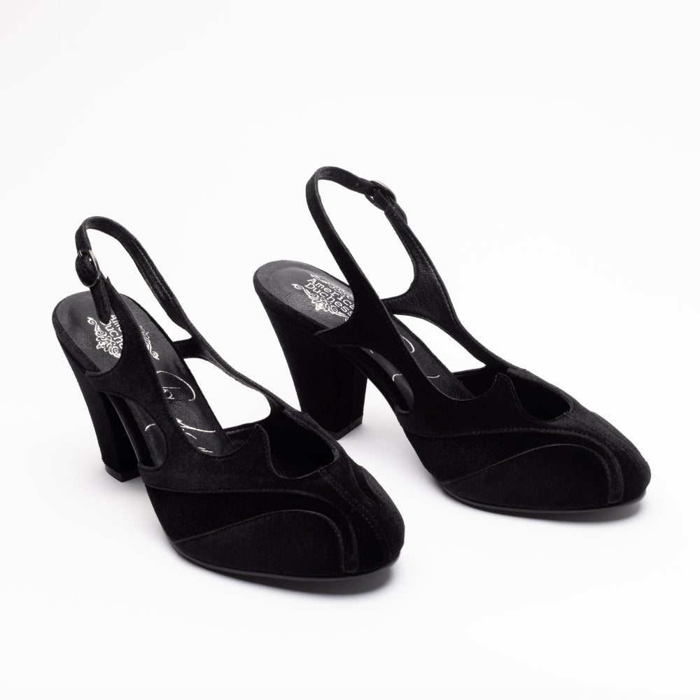 Kathryn Vintage Slingbacks (Dark Shadow)
