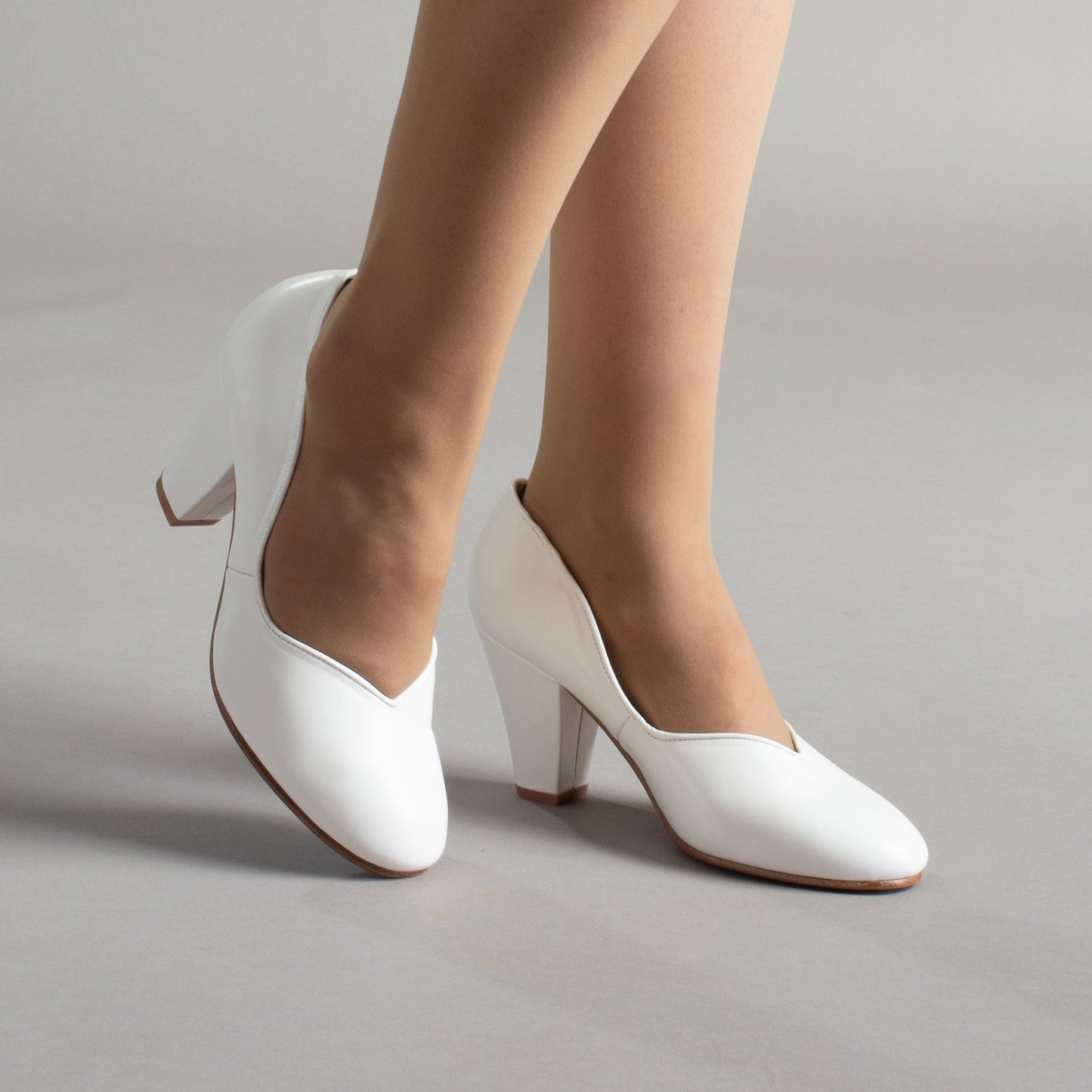 Marilyn Vintage Pumps Wide (Soft Ivory)