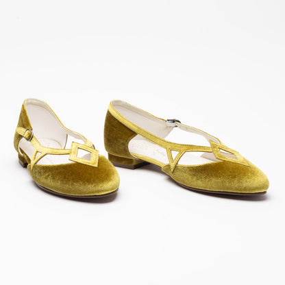 Mildred Vintage Flats (Liqueur Green)