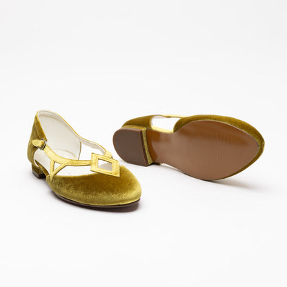 Mildred Vintage Flats (Liqueur Green)
