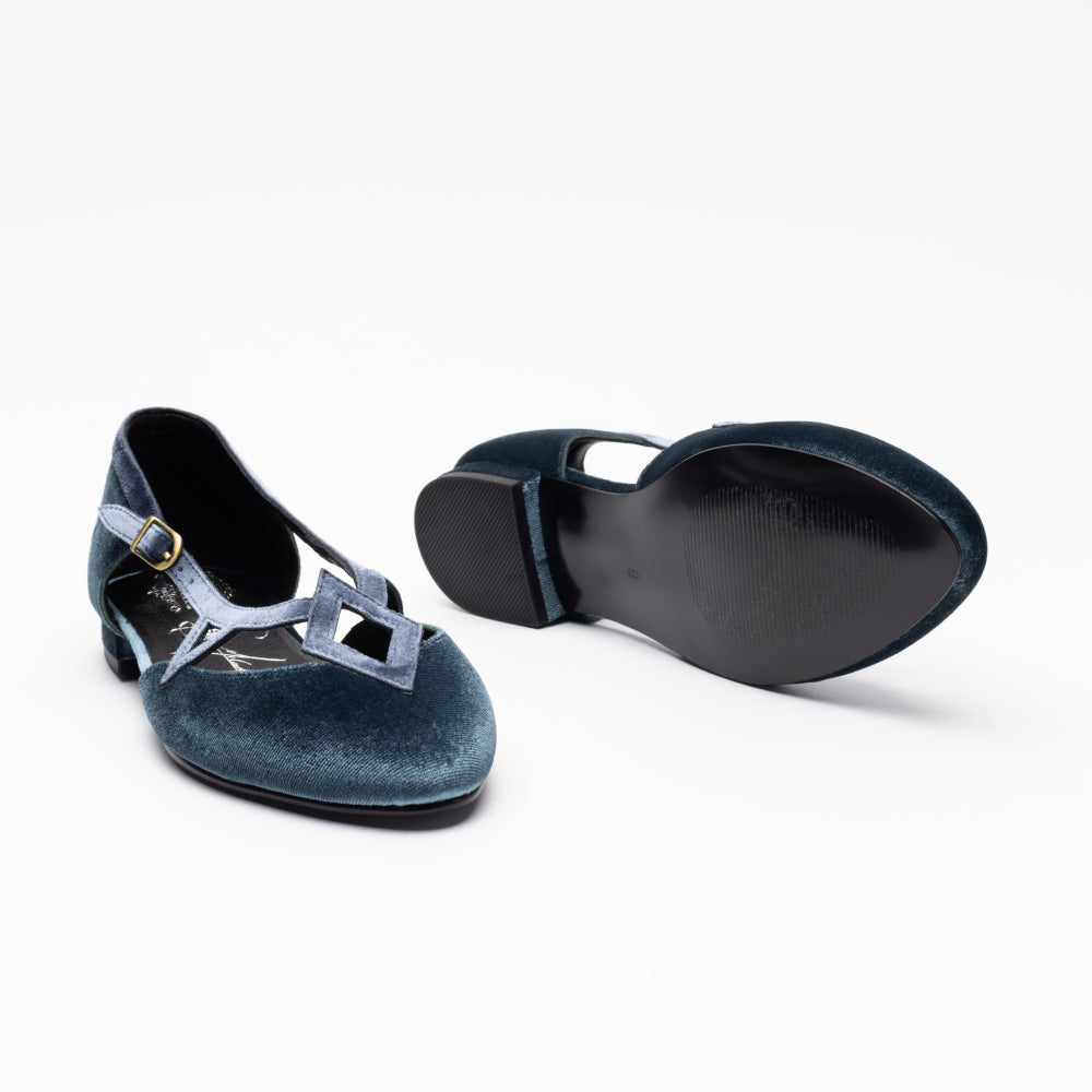 Mildred Vintage Flats (Twilight Blue)