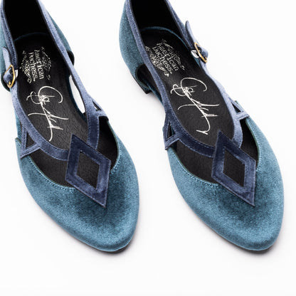 Mildred Vintage Flats (Twilight Blue)
