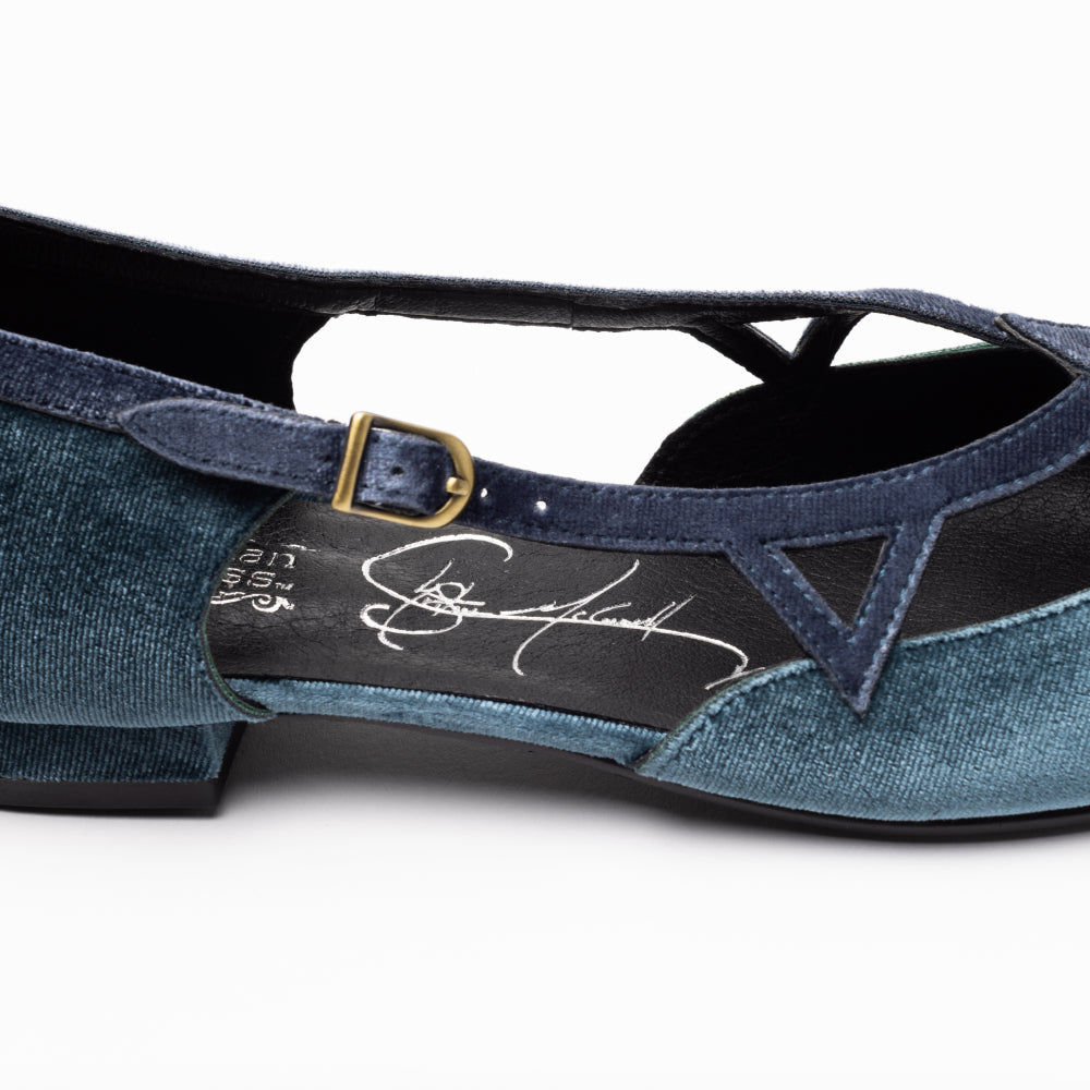 Mildred Vintage Flats (Twilight Blue)