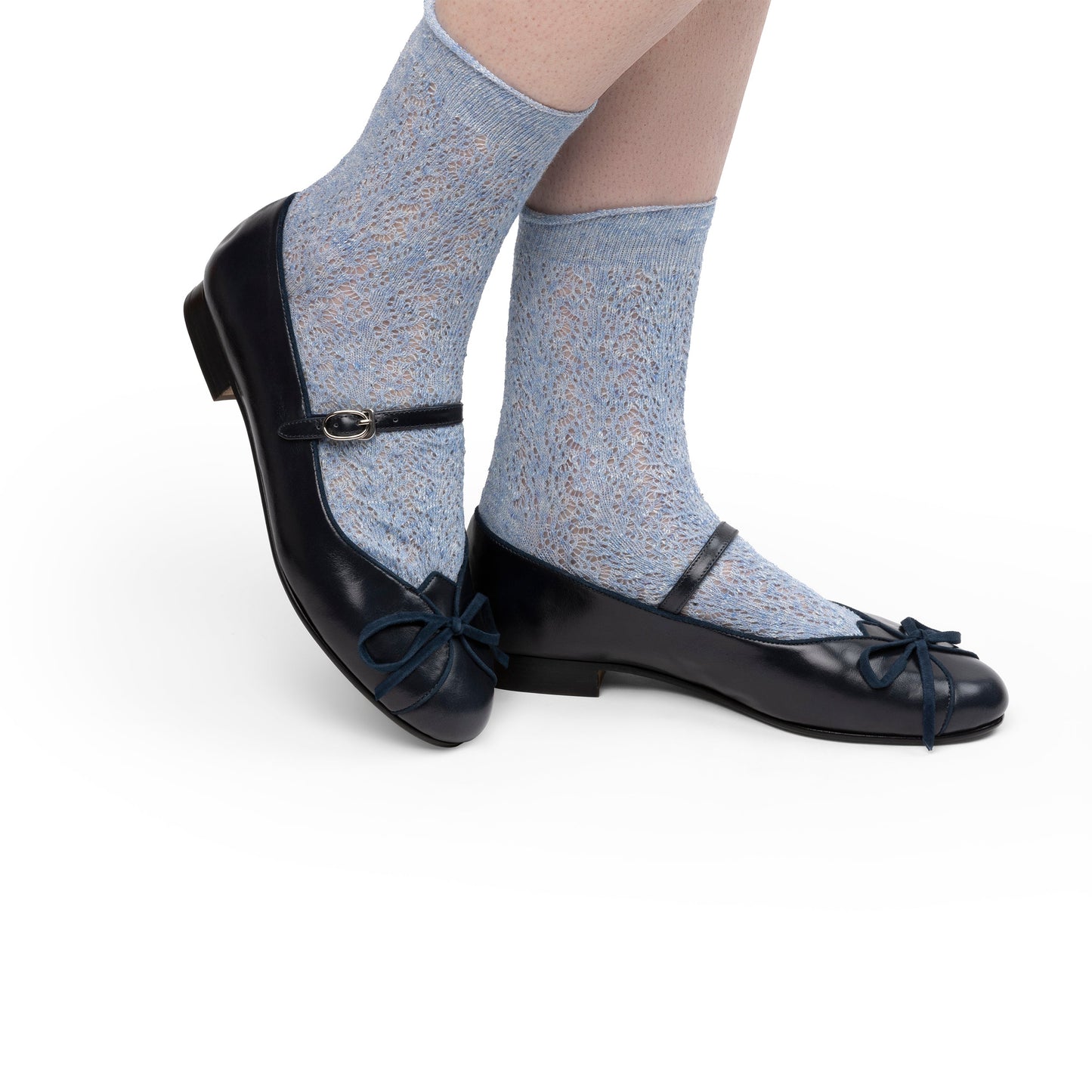 Claud Vintage Flats Wide (Navy)