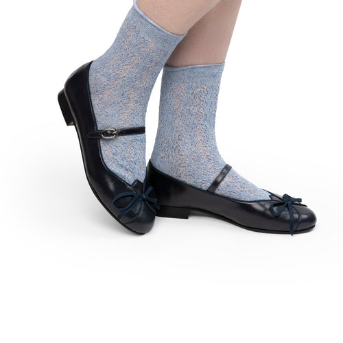 Claud Vintage Flats Wide (Navy)