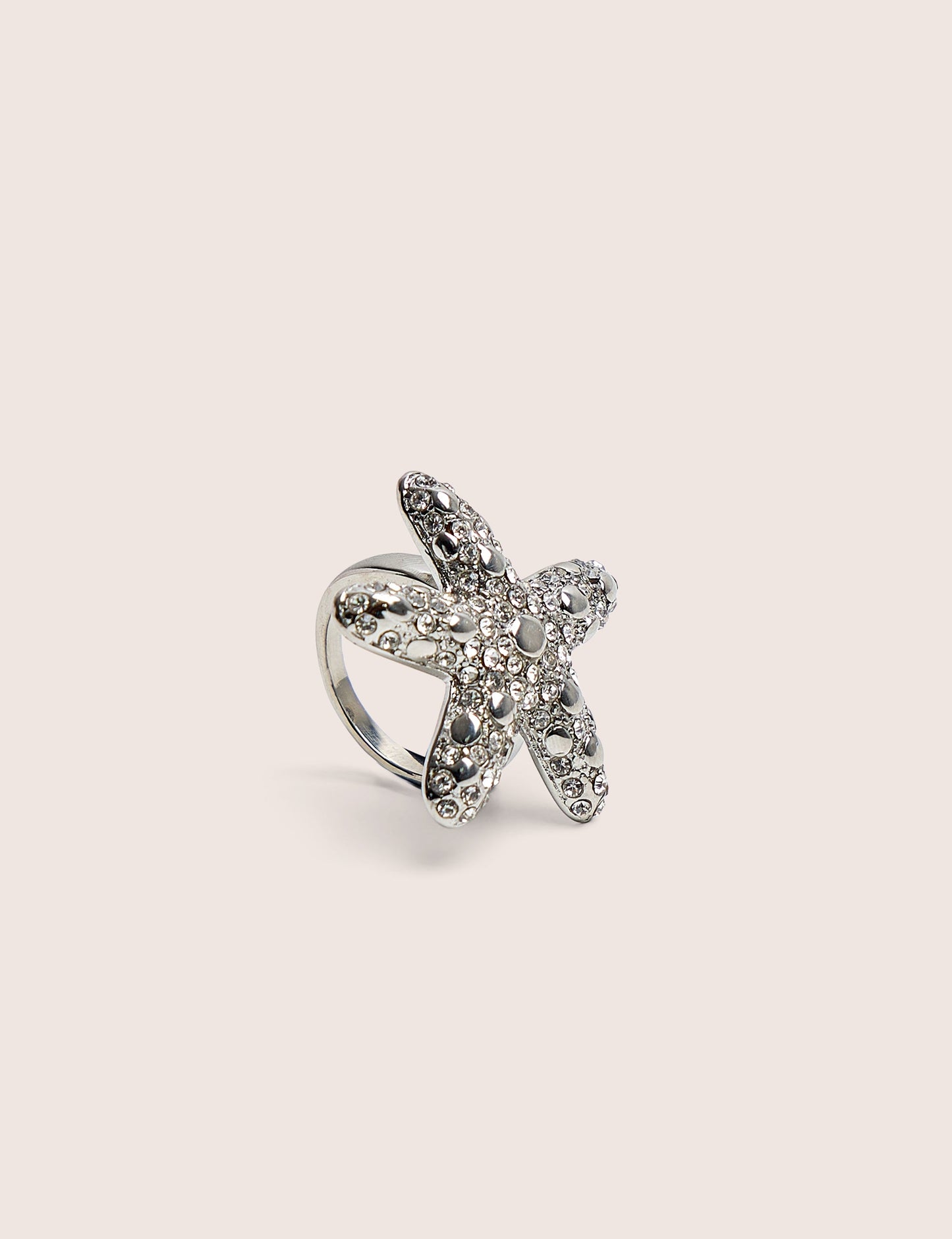 Diamante Starfish Ring in Silver