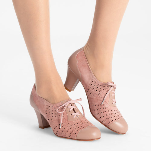 Rita Vintage Oxfords (Blush Pink)