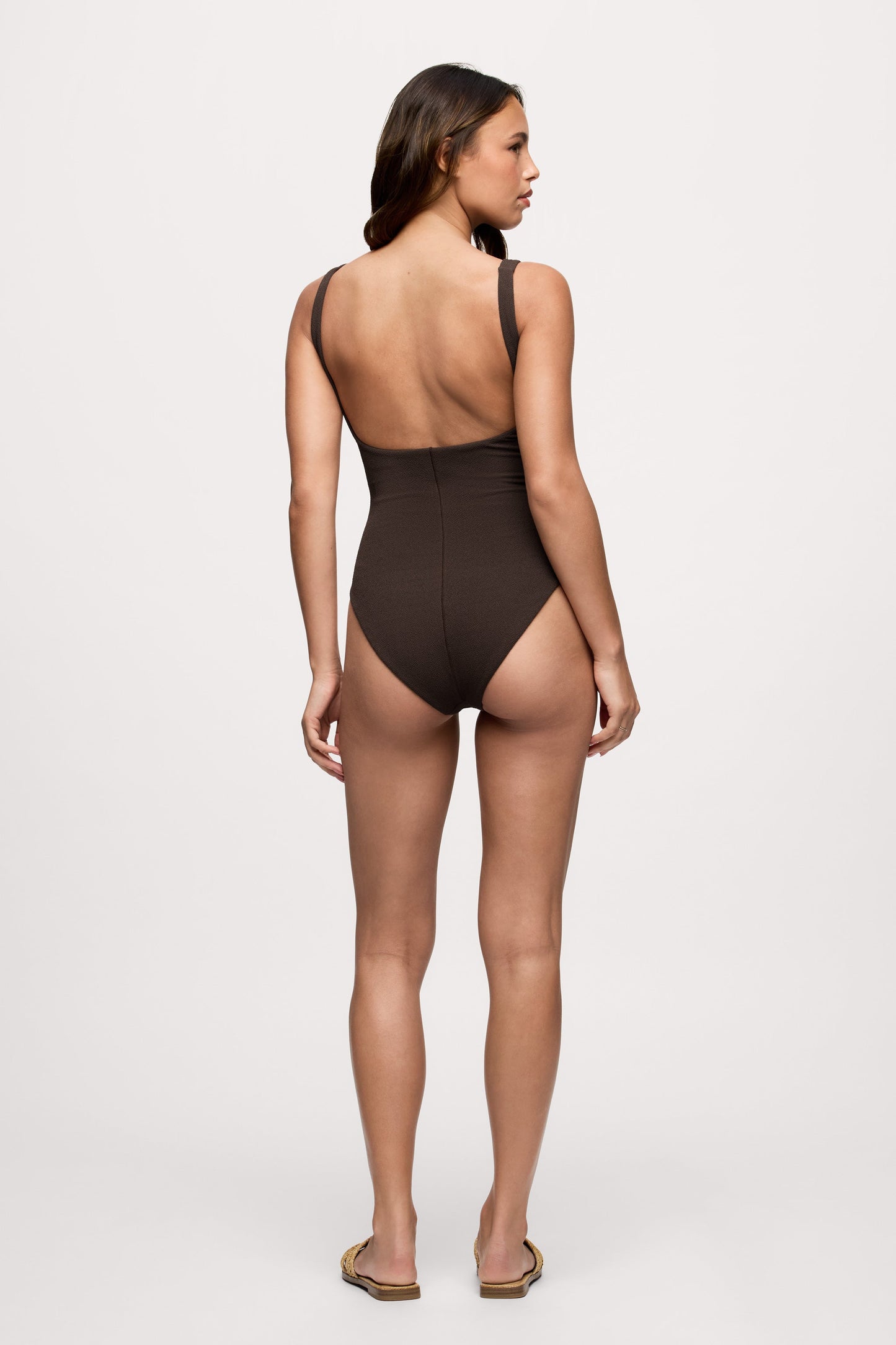 Square Neck One Piece | Crispy Espresso